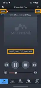 La mise à jour PLAYBACK DESIGNS en utilisant mConnect, application Mconnect, lecture du fichier de mise à jour