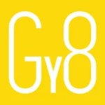 Logo du site Gy8 de Roy Gregory avec les lettres blanches sur fond jaune